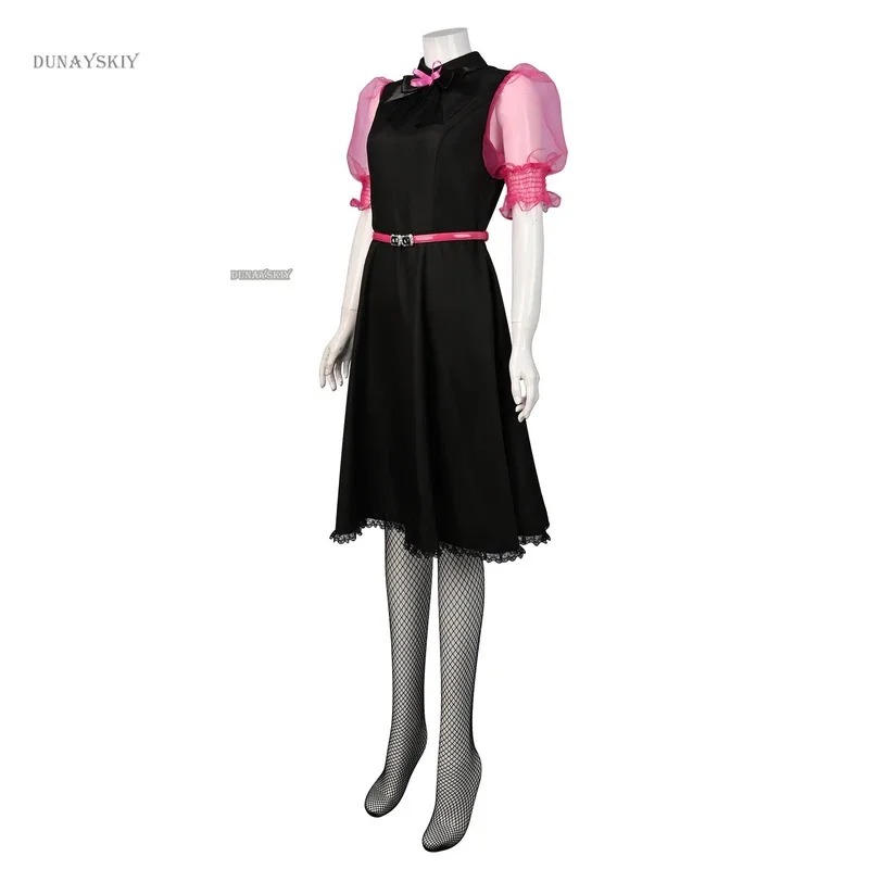 Película Monster Live High Girl Draculaura Cosplay disfraz peluca vestido rosa Halloween mujeres fantasía juego de rol Outfita; 2'k, 8;c'