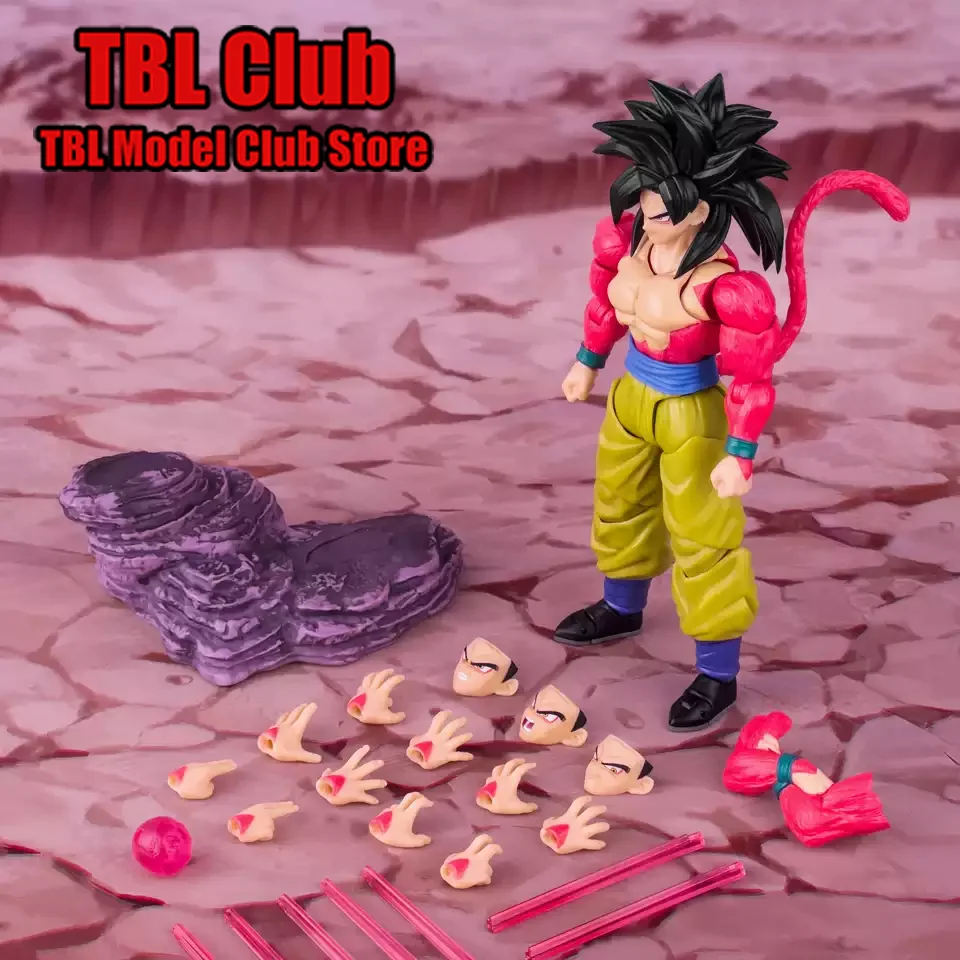 1/12 Scale Savage Unleashed Wild Power‌ Super Saiyan 4 Son Goku‌ 6-inch Full Set Action Figure Male Soldier Height About 16CM
