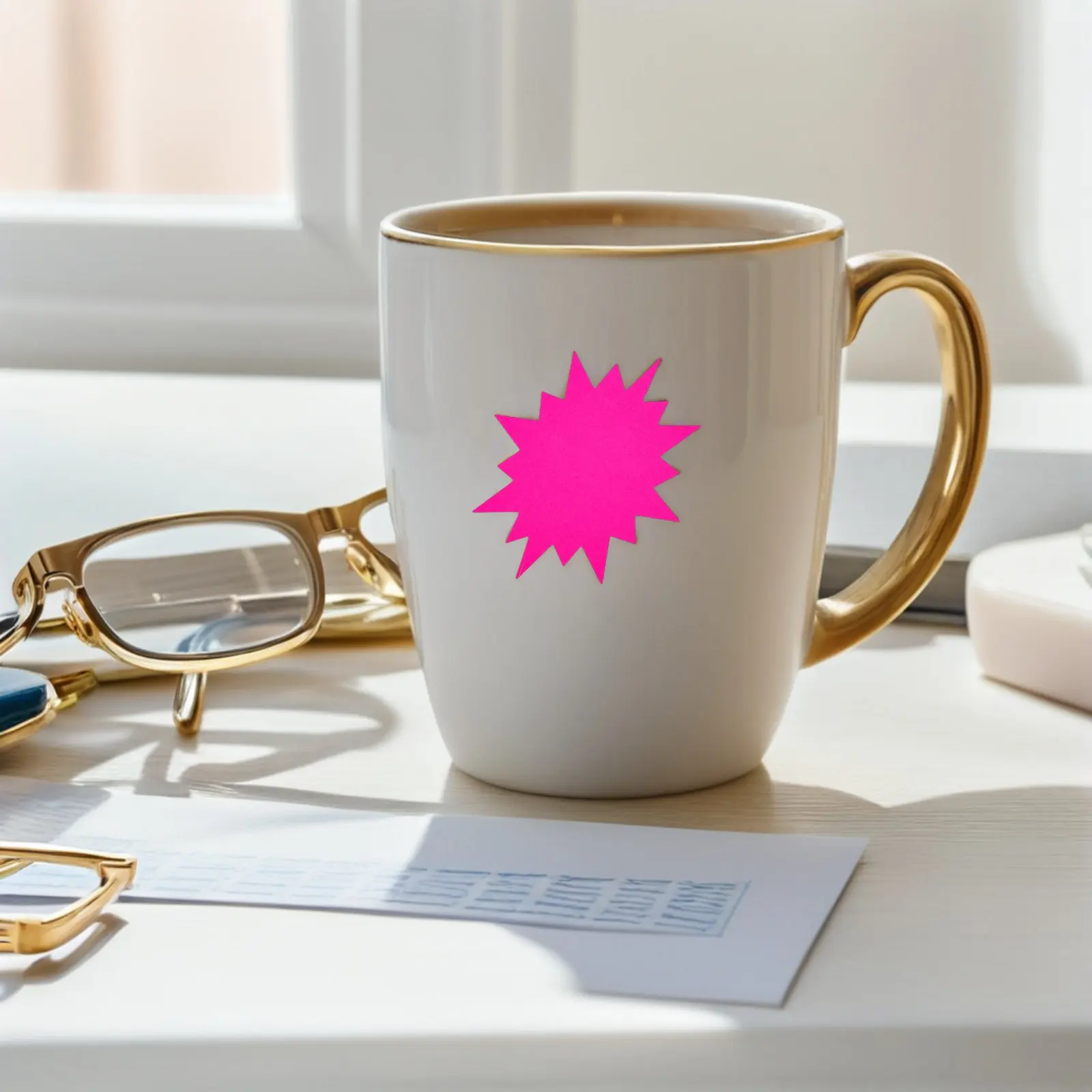 

Fluorescent Explosion-Shaped Price Tags Stickers Self-Adhesive Removable Writable for Retail Stores Offices Warehouses Schools