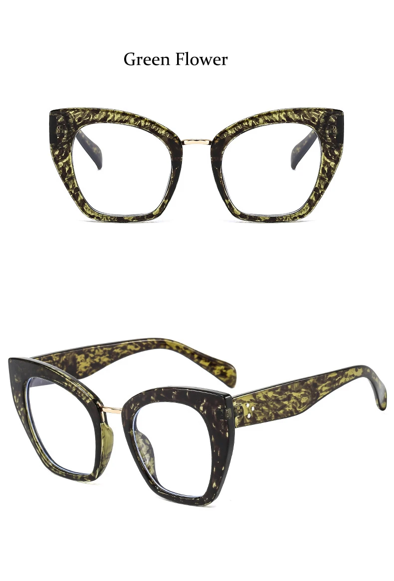 Rote Lesebrille im Cat-Eye-Design mit Blaulichtfilter, Transparenter Brillenrahmen, Übergroße Computerbrille – Detail 19
