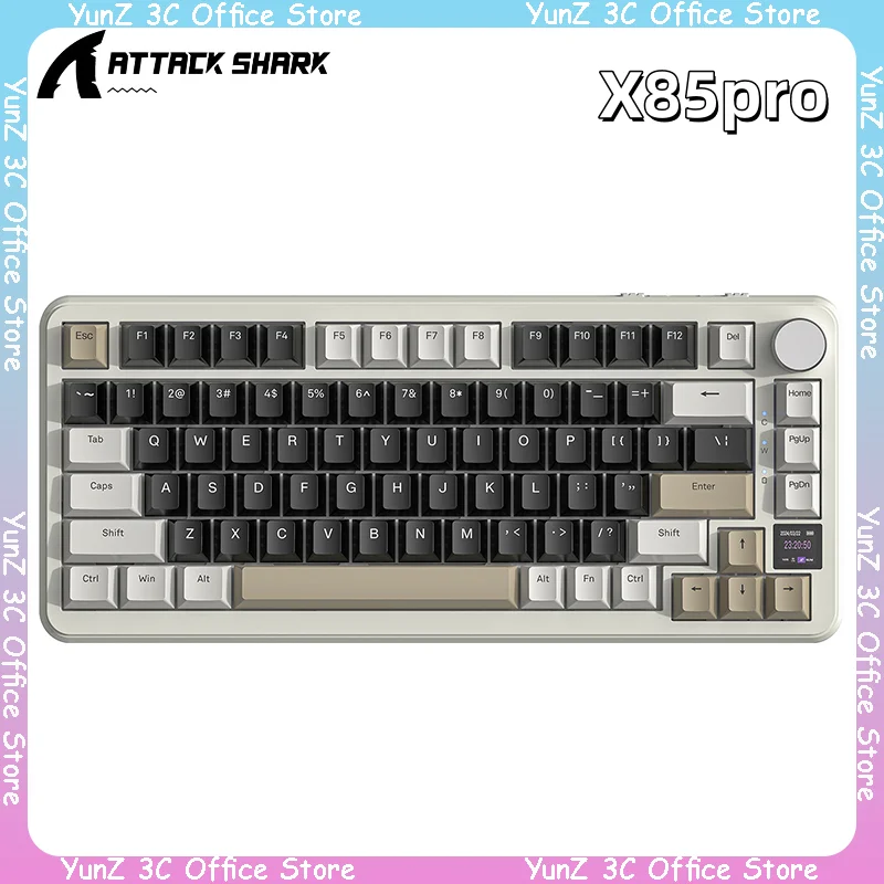 

Attack Shark X85pro Wireless Three Mode Mechanical Keyboard Rgb With Display Customized Ergonomic Office Game Keyboard