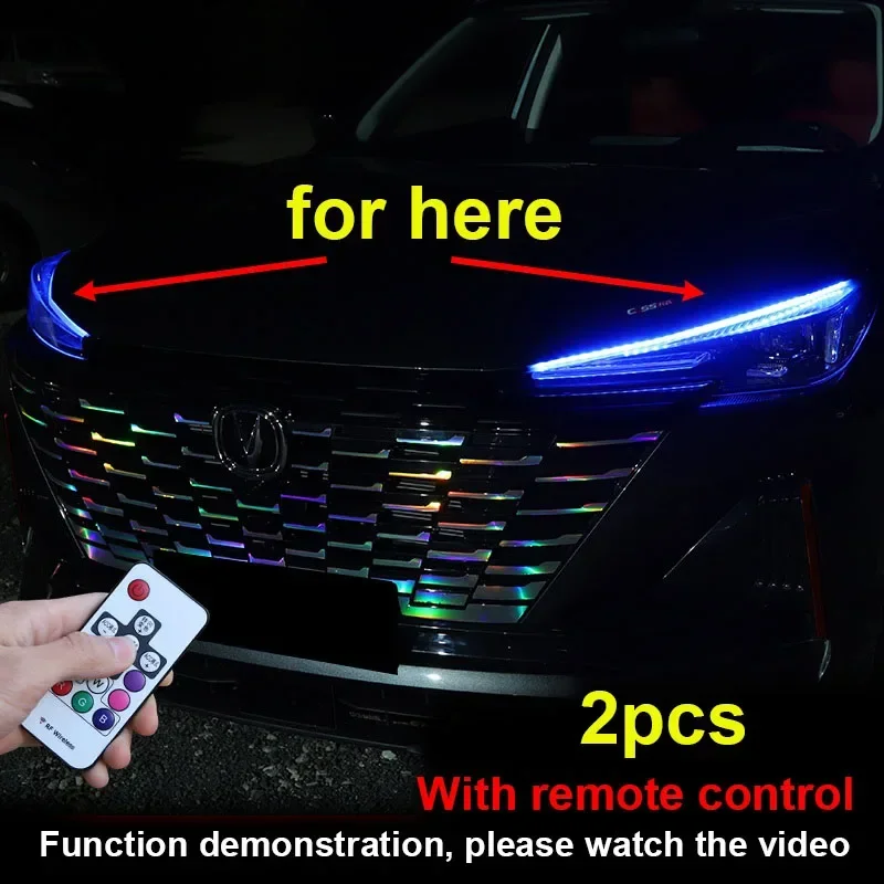 2pc for Changan CS55 PLUS 2023 Lamp Eyebrow Special Modification Flow Direction Indicator Colorful Streamer Light Cs55plus 2024