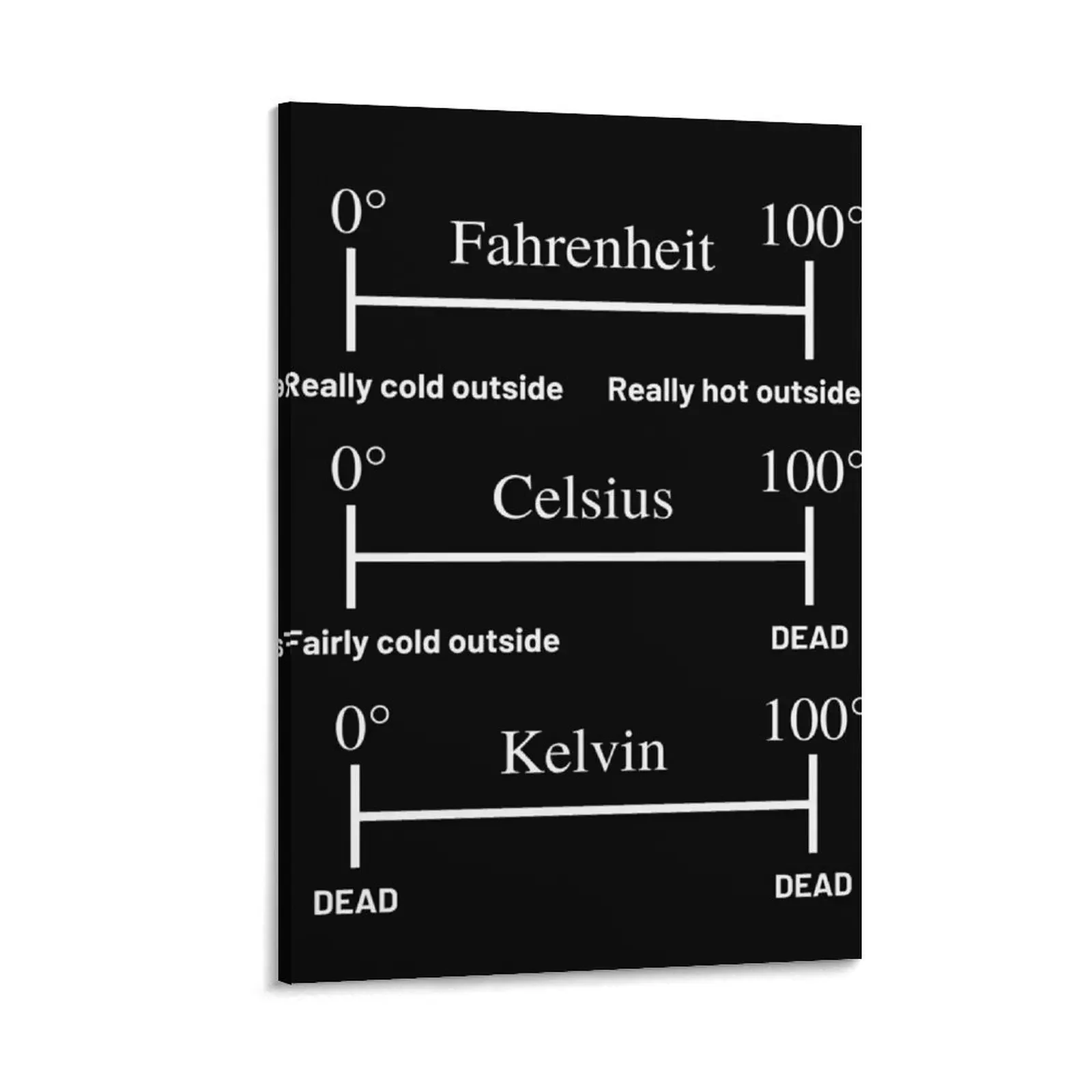 

Meme Fahrenheit Celsius Kelvin Canvas Painting decoration aesthetic Posters on the wall wall decor Luxury living room decoration