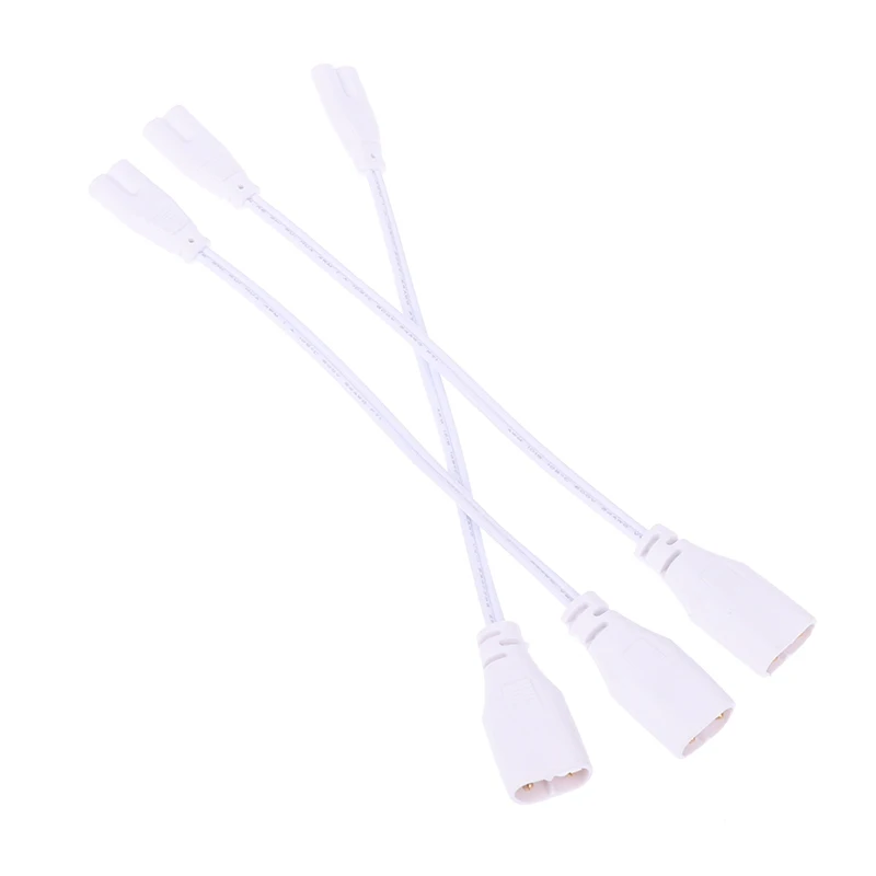 3Pcs Fluorescent Lamp Power Cord Cable T5 Plug Wire Cord LED 2 Hole Docking Cable Bracket Light Male Female Connect Cable