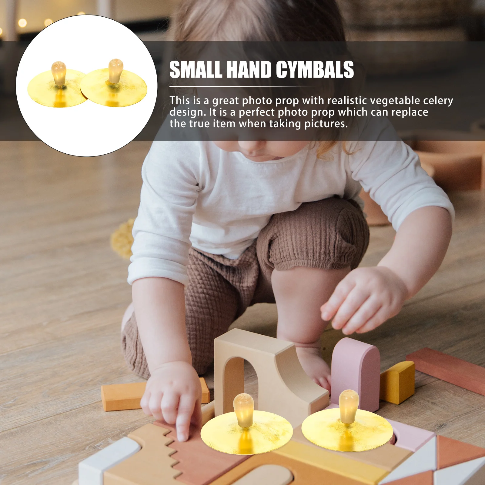 

2 Pcs Copper Cymbal Finger Belly Dancing Zills Cymbals Percussion Hand Small