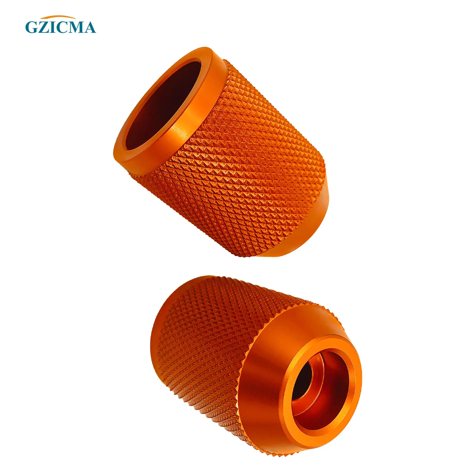 GZICMA CNC Aluminum Crash Bar & Saddlebag Guard End Caps/Sliders, for 1.25