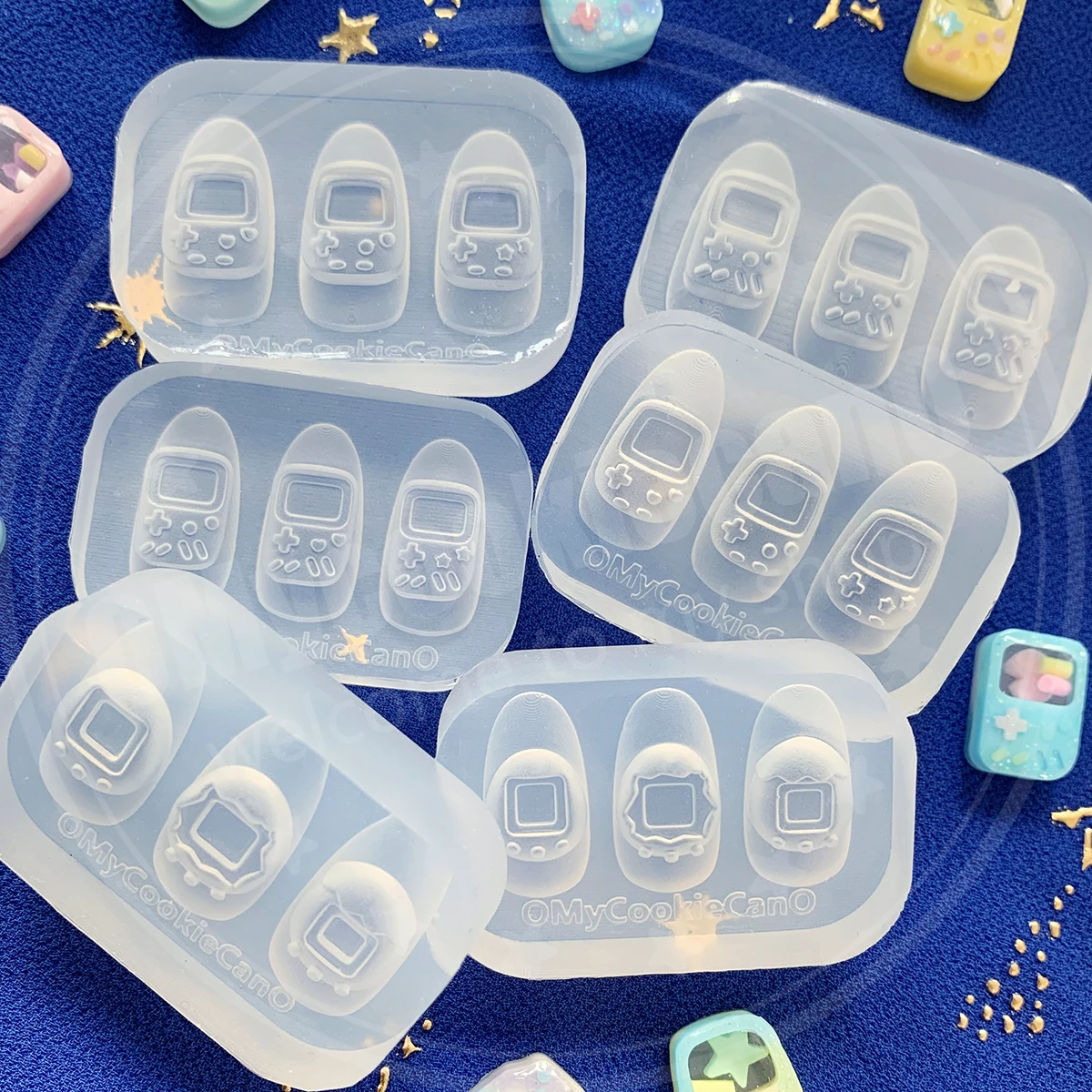 Super cute mini Gameboy 3D nail art mold, transparent silicone mold，Shake mold，liquid sand mold