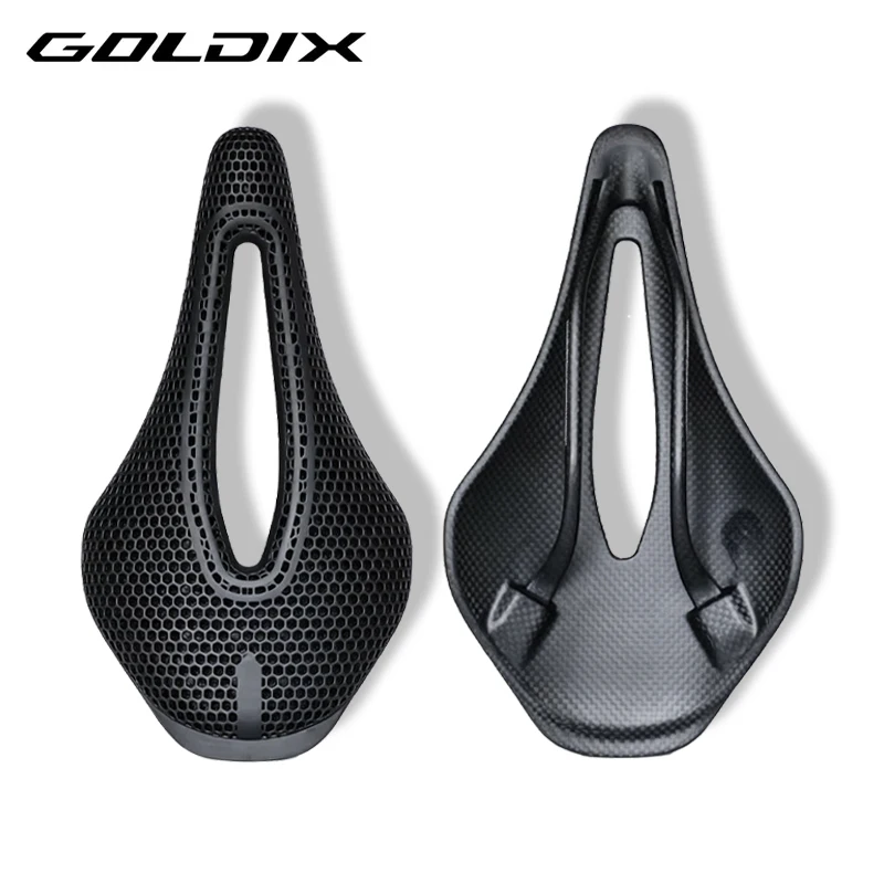 

Велосипедное седло GOLDIX из карбона с 3D-печатью, ультралегкое, с сотовой структурой, для шоссейных и горных велосипедов, дышащее, комфортное, запчасти для велосипедов