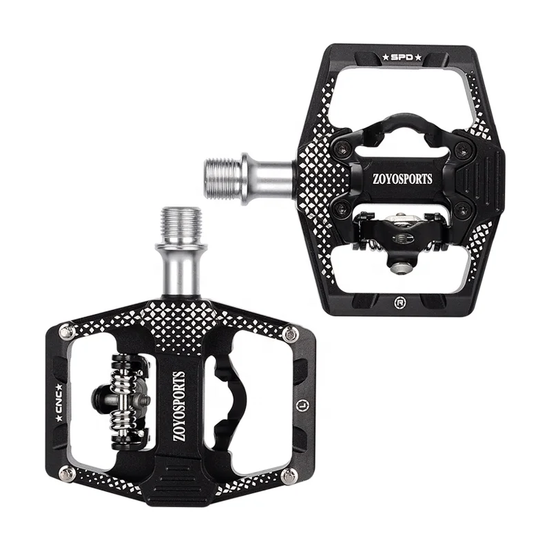 For ZOYOSPORTS New  MTB Bicycle Pedal Aluminum alloy Pedal with different colors Non-slip and SPD System lock pedals