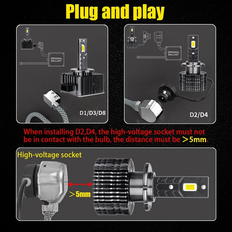 Dualvision D3S LED Headlights HID D1S D2S D4S D5S D8S D1R D2R D3R