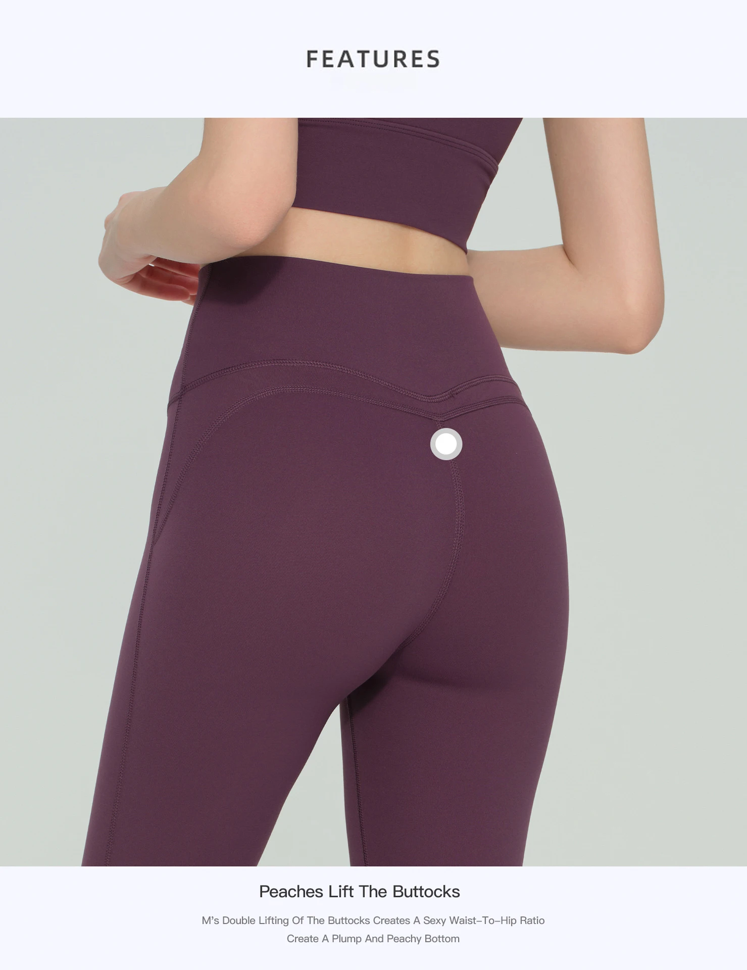 Damen High-Waist Eng Anliegende Hüftstraffende Schlanke Lange Yoga-Schlaghose Atmungsaktive Komfort-Fitness-Freizeit-Sport-Hose – Detail 6