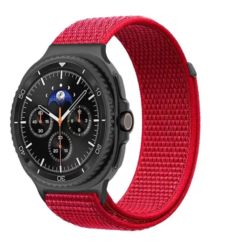 Official Nylon Loop Strap For Samsung Galaxy Watch 8 40mm 44mm Metal Connecting Bracelet Galaxy Watch 8 Classic 46mm Accessories