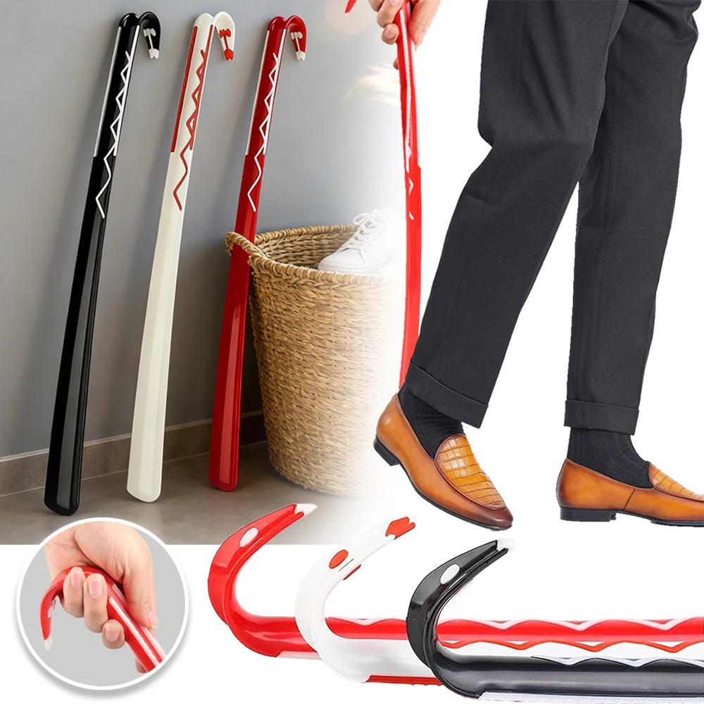 1PC Long Handle Shoehorn for Pregnant Elderly Accessories, ABS Plastic Shoe Horn Durable Shoe Lifter Helper for Hotel Household