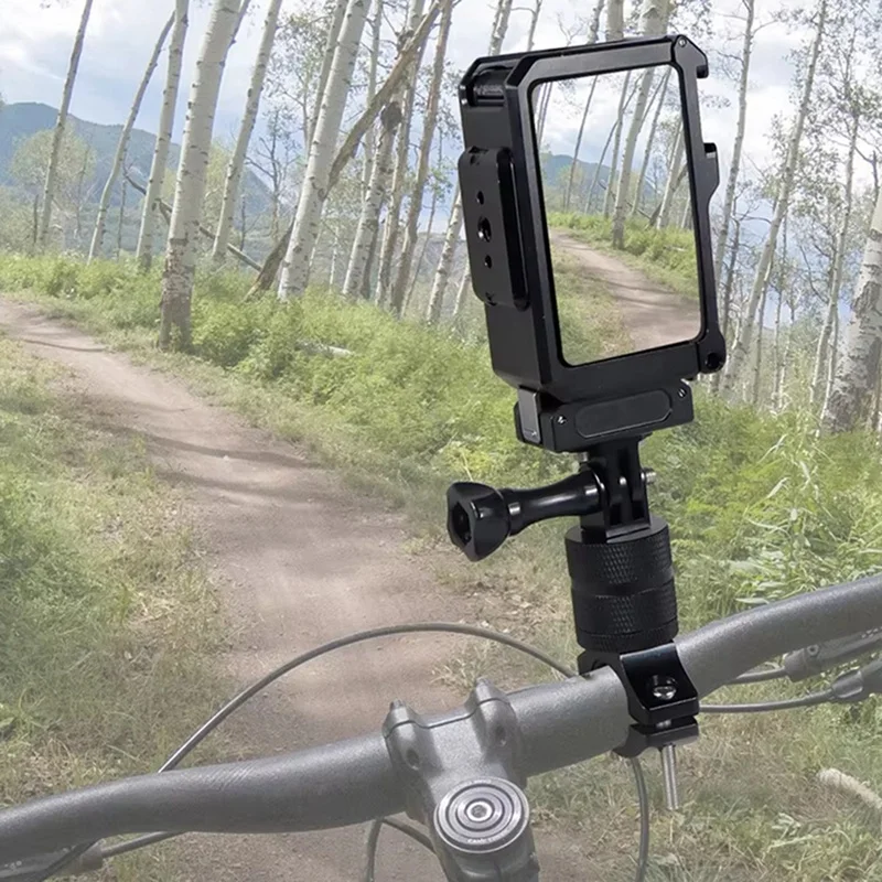 Para dji ação 5pro 4 3 câmera gaiola rig capa protetora com sapata fria, placa de base magnética caso expansão