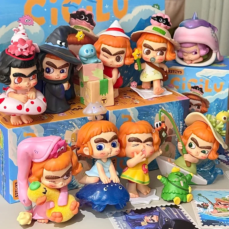 

52TOYS CiCiLU Ocean Messenger Series, милые модные игрушки в слепой коробке, коллекционные фигурки K-pop Idol, фотокарта, загадочный подарок