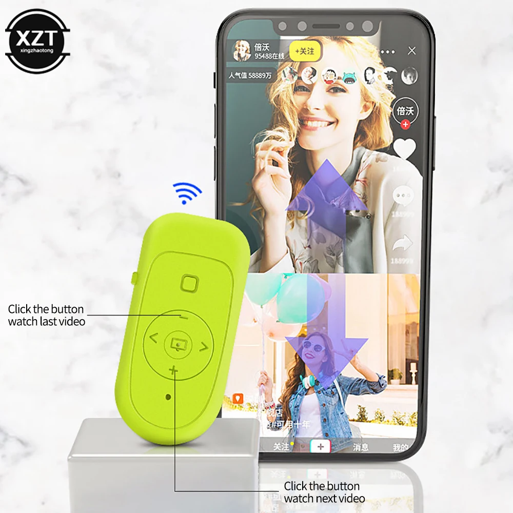 Multifunctional Bluetooth-compatible Remote Control Celebrity Remote Photo For Take Pictures Video E-book Games For Ios Android