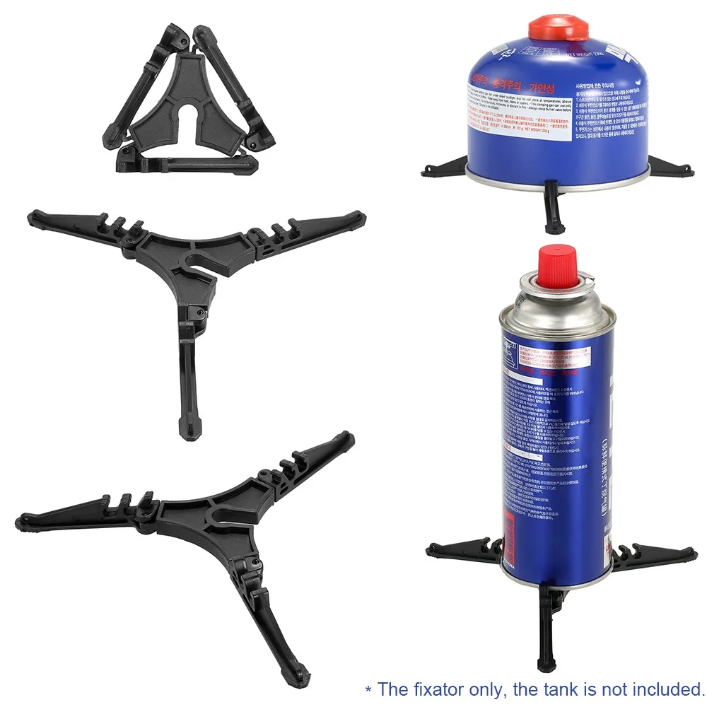 2 Pcs Durable Compact Canister Stabilizer Anti Dumping Plastic Gas Bottle Shelf Foldable Gas Tank Stand Backpacking