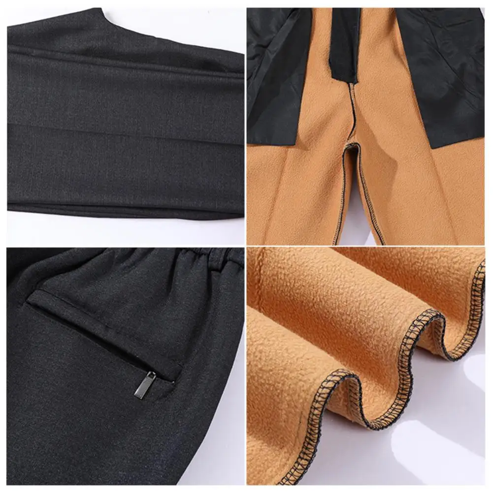 

Теплые мужские костюмные брюки, мужские утолщенные классические брюки, формальные прямые брюки на флисовой подкладке, теплые брюки для гольфа, деловые мужские брюки