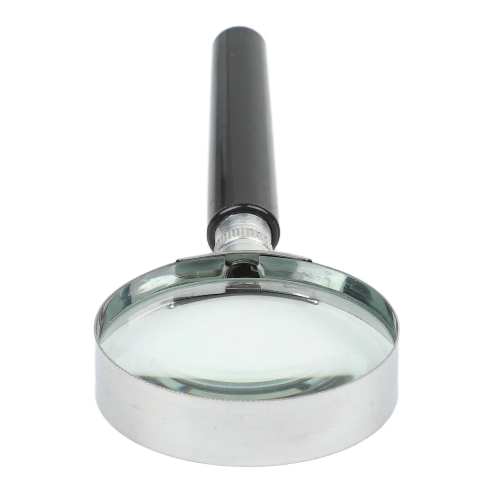 Portable 50mm Magnifying Glass with Metal Frame for Easy For reading of Newspapers and Antiques Comfortable Grip Design