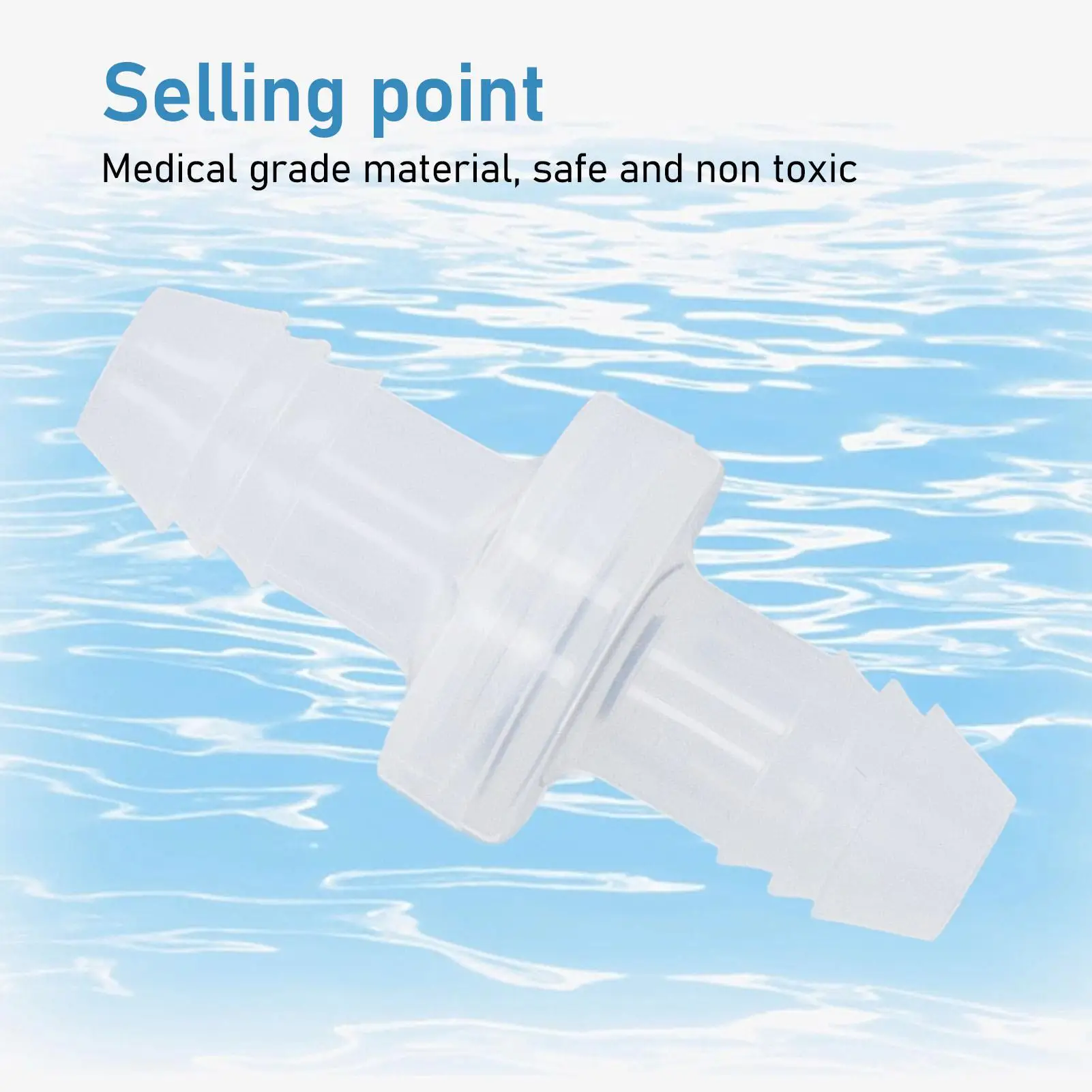 6 Buah Katup Inline Katup Periksa Non Kembali Plastik 3/8 Inci untuk Cairan dan Gas Diameter 10MM