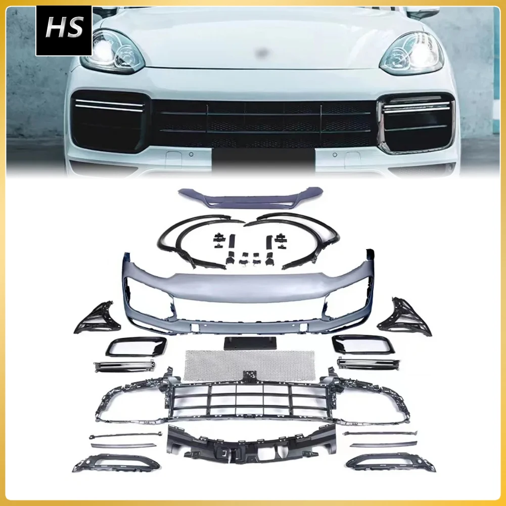 

Applicable Body Kit for Porsche Cayenne 958.2 Upgraded 9Y0 Turbo body Kit 2010-2013 Front bumper assembly with grille