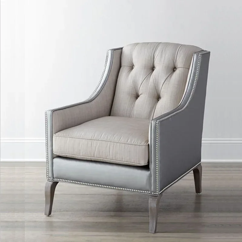 Single sofa chair, American master bedroom modern light luxury living room leisure tiger chai