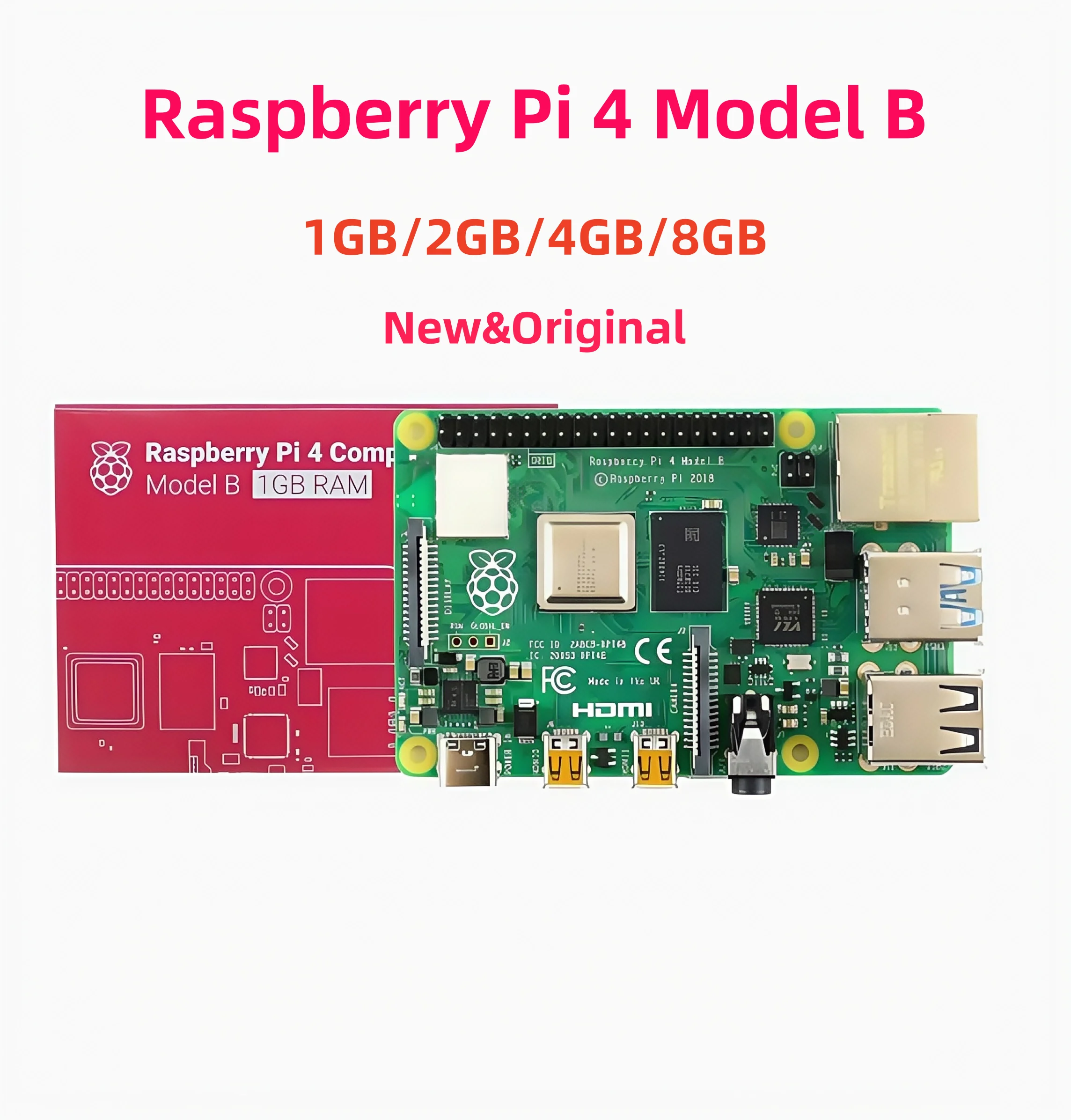 

Raspberry Pi 4B 4 Model B Development Board 1GB/2GB/4GB/8GB New and Original