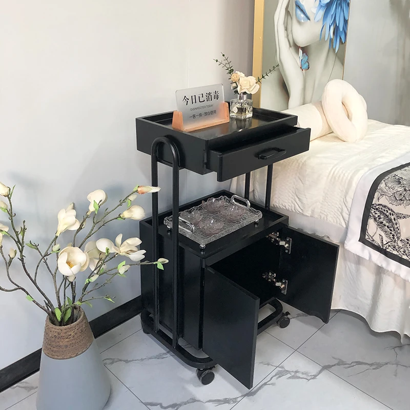 Simple Glamour Trolley Luxury Unique Premium Aesthetic Organizers Trolleys Modern Storage Carrito Peluqueria Salon Furniture