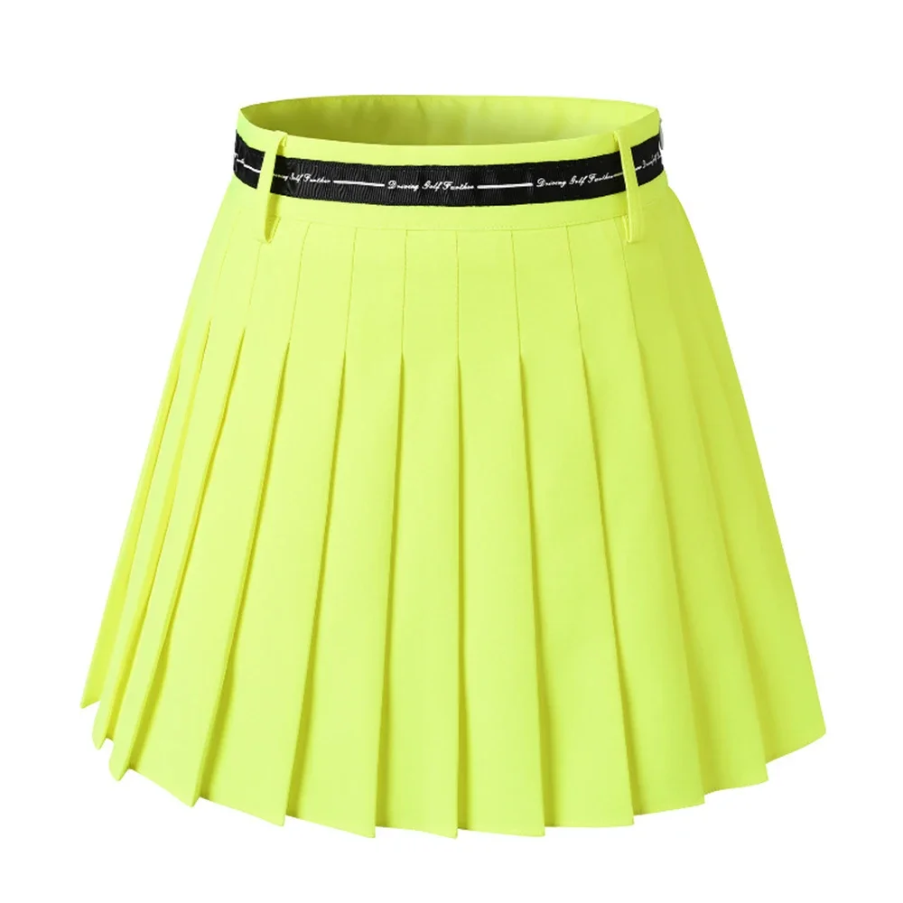 Women Thin Breathable High Waist Double Layer Pleated Short Skirt Sports Tennis Gym Fitness Soft Workout Badminton Golf Wear