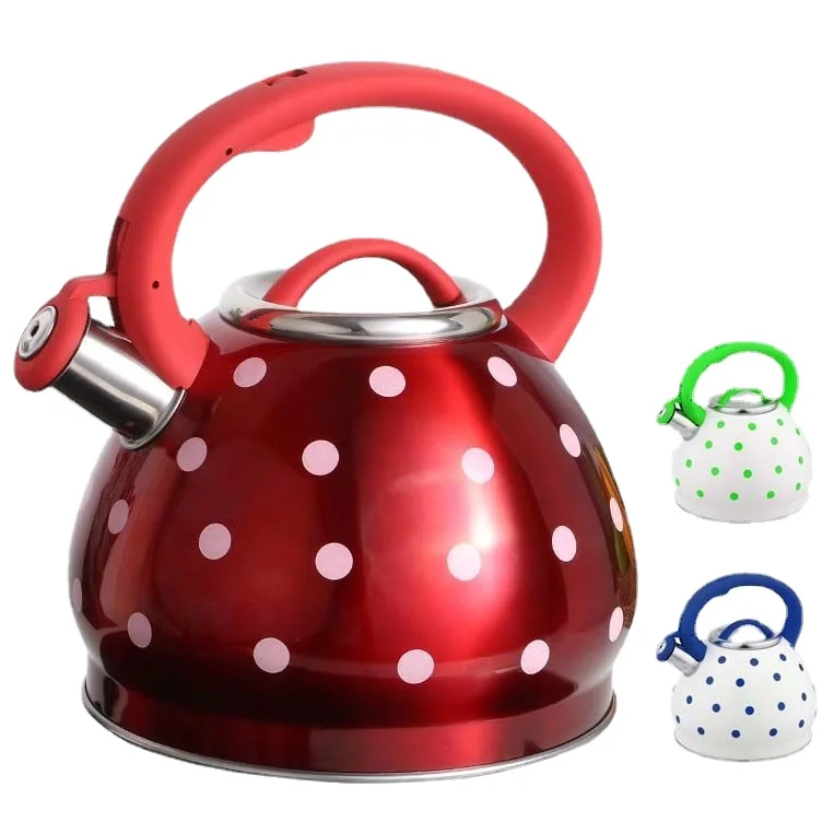 

Large Water Kettle with 3L Capacity and Musical Whistle for Gas and Electric Stovetops, Perfect for Tea and Coffee Lovers