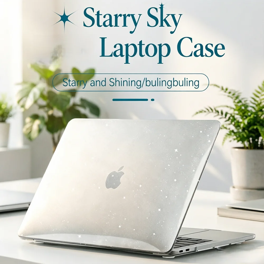透明なmacbook-air-153保護ケースラップトップカバー、macbook-air-a2941-a3114-a3241-a3448、153インチ用、スターライトスタイル