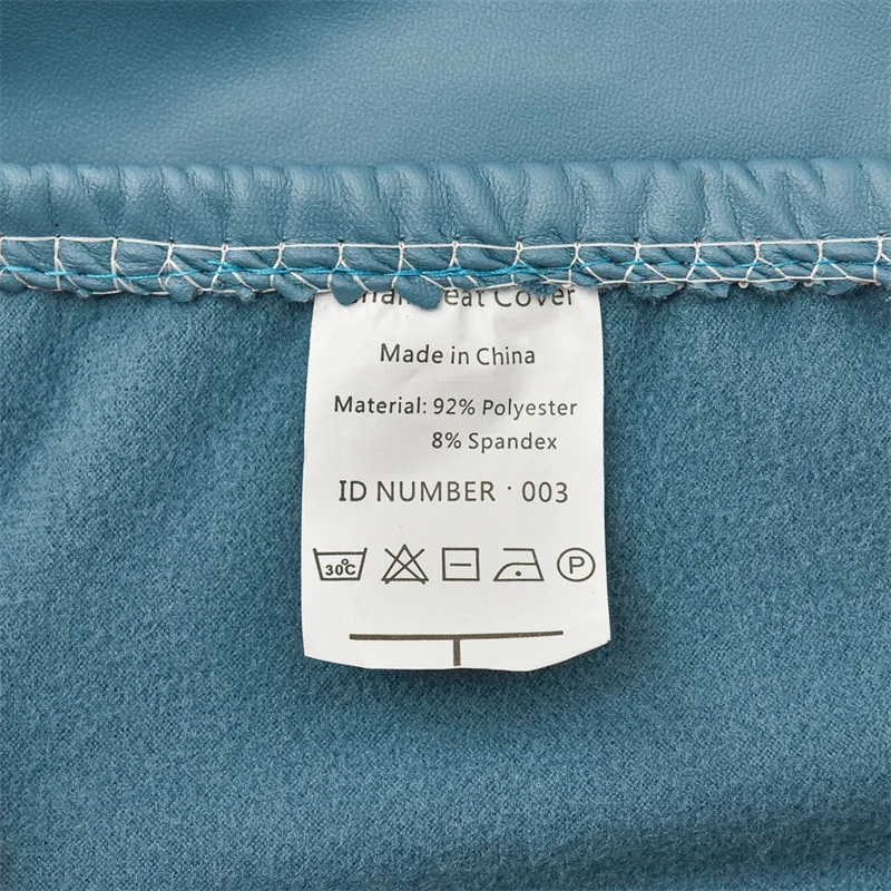 Wasserdichter Stuhlkissenbezug für Küche, Esszimmer, Ledersitzbezug, Esszimmerstuhl-Sitzkissenbezug, einfarbig – Detail 29