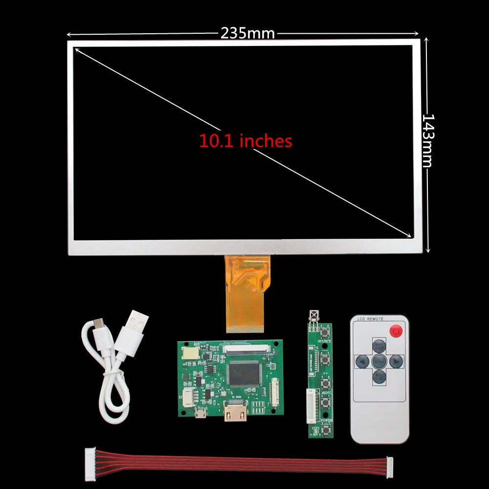 10.1 Inch LCD Screen Display Monitor Driver Control Board HDMI-Compatible For Development Board Raspberry Pi Banana Pi PC