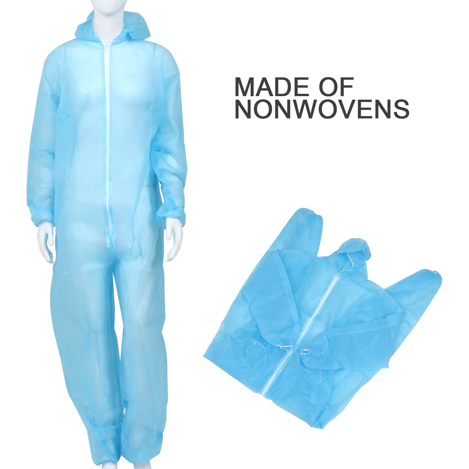 Macacão protetor descartável, peça única, terno isolado para uso de segurança à prova de poeira e à prova d'água na manutenção de limpeza de pintura