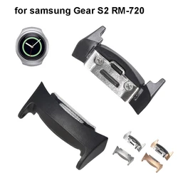 1 Pair Connectors For Samsung Gear S2 Stainless Steel Watch Connector 20mm Metal Band Adapter for Samsung Watch Gear S2 RM-720