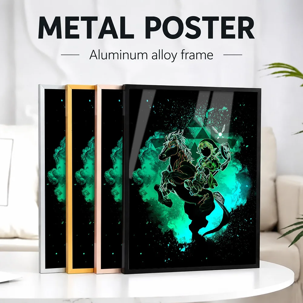 Soul Of Epona Framed Aluminum Metal Poster Customized Photo Mystical Graphic Style Wall Art For Home Office Adventure Fan Gift