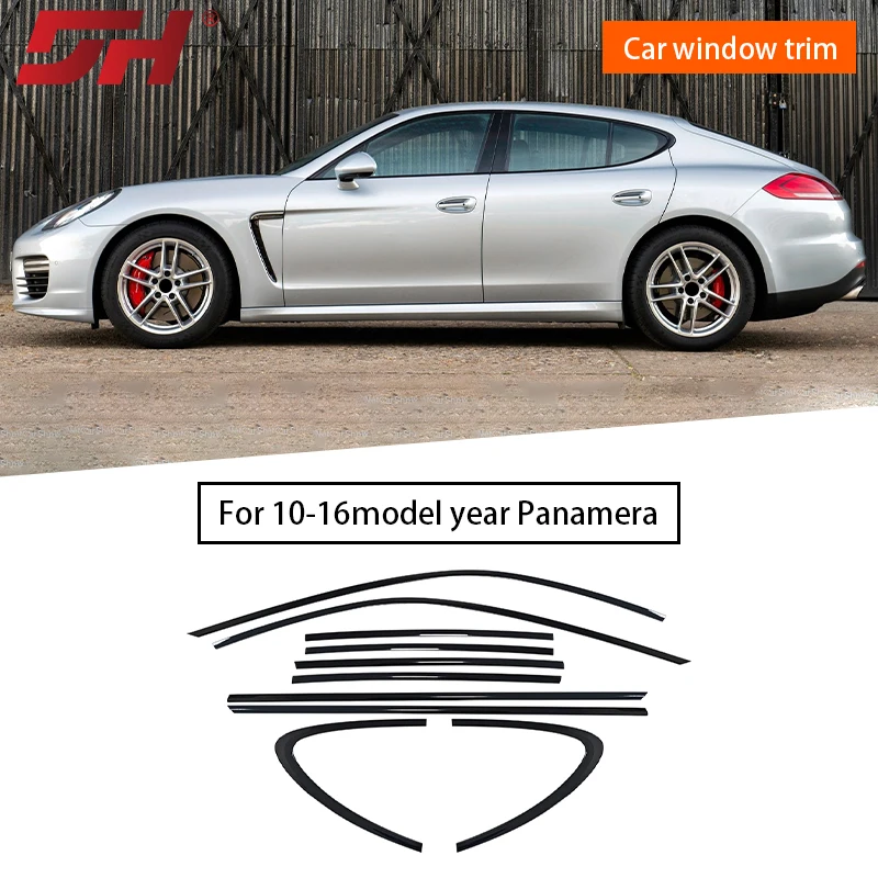 

Car Gloss Black Stainless Steel Window Trim for Porsche Panamera 970 2010-2016