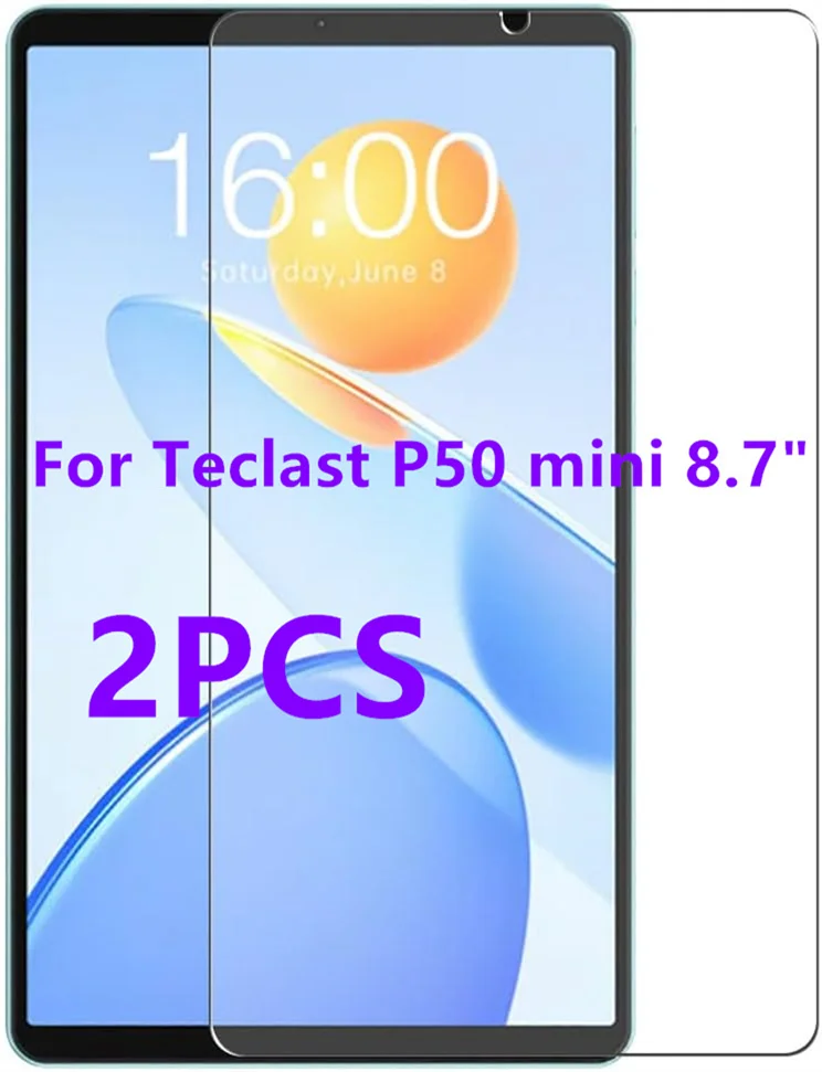 2 Stück 9H Panzerglas Displayschutzfolie für Teclast T65 Max Plus T50 T60 Pro M50S P50T Mini 8.7 11 13.4 Zoll HD Schutzfolie