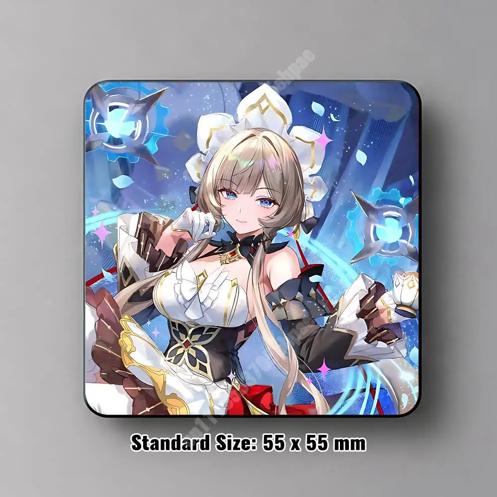 Sandrone Marionette Genshin Impact Magnetic Sticker Reflective Fridge Decal for Metal Surfaces Magnet Sign