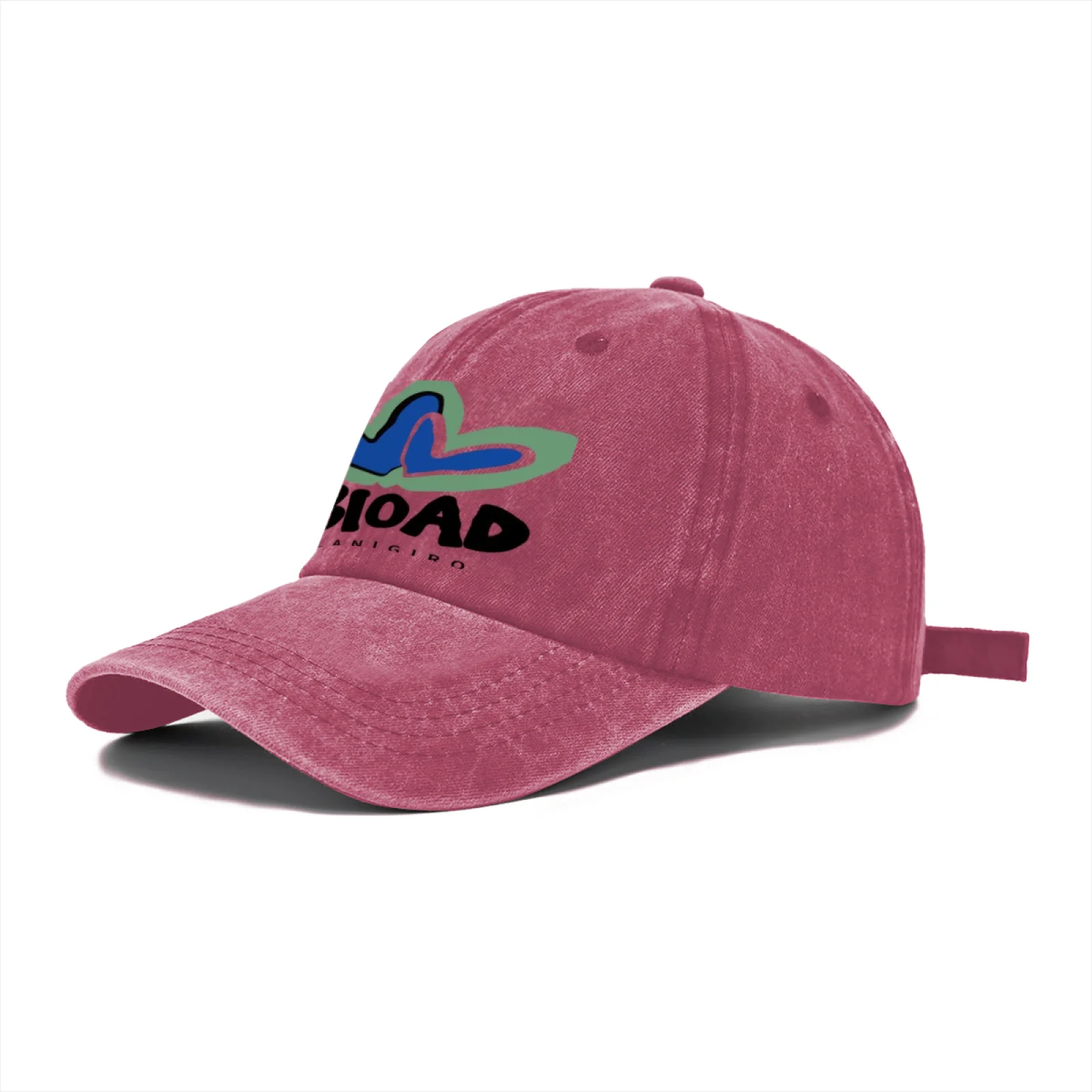 Vintage Washed Baseball Cap Unisex Distressed Snapback Hat Pink Blue Black Abstract Graphic Embroidered Adjustable Dad Hat Streetwear