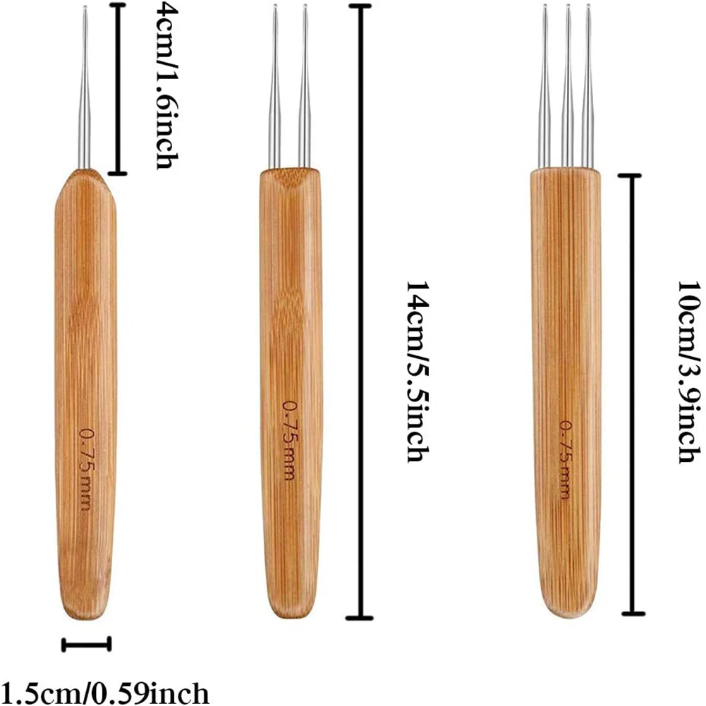 

Набор крючков для дредов Mar.Dreadlock - инструменты для создания дредов, набор крючков-защелок для плетения волос, изготовления ковров и других поделок