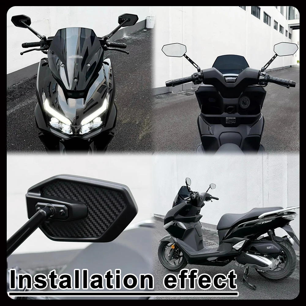 Carbon Fiber Rearview Mirror for Honda / SH150i 350i 125i / Forza 350 125 750 /  ADV350 150 125 Espejos Motorcycle Accessories