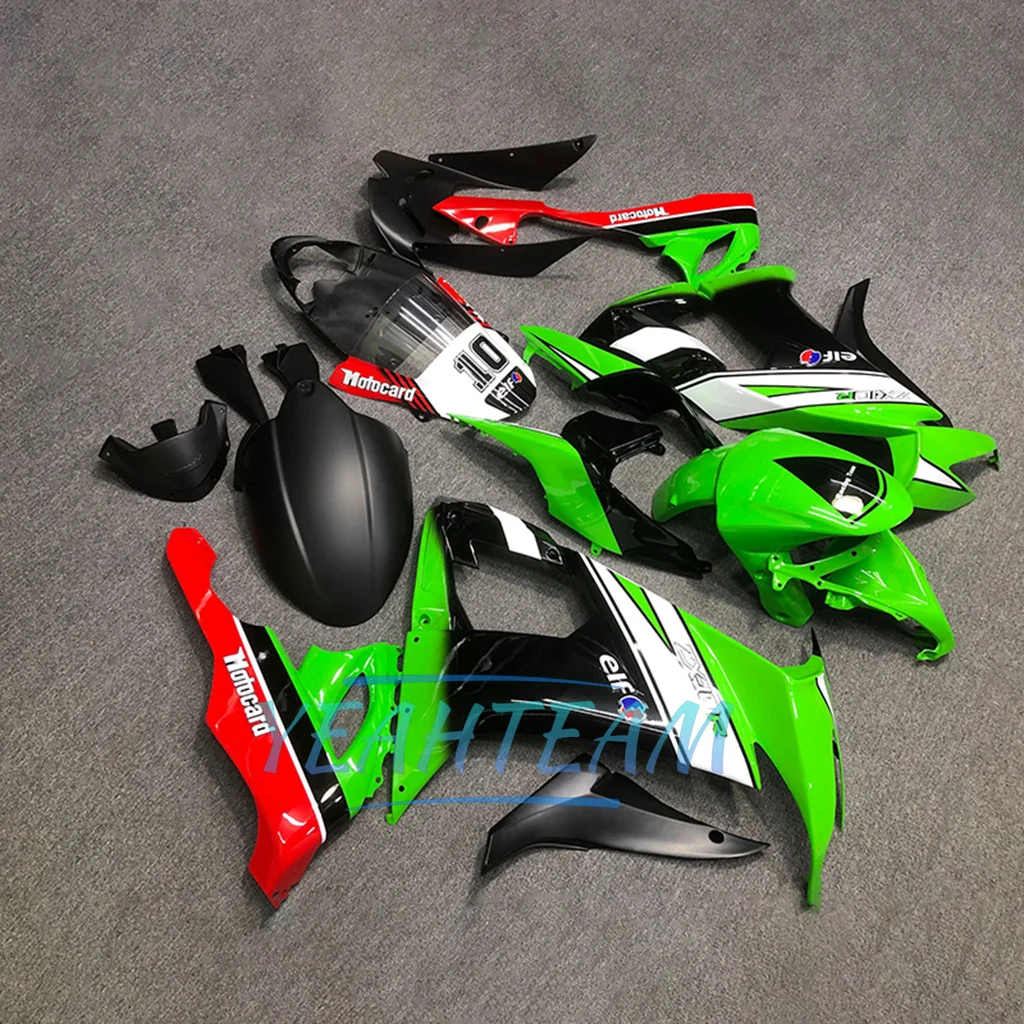 For Kawasaki 2008 2009 2010 ZX-10R 08 09 10 ZX10R ZX 10R New ABS Plastic Kit High Quality Motorcycle Fairings Set Free Custom