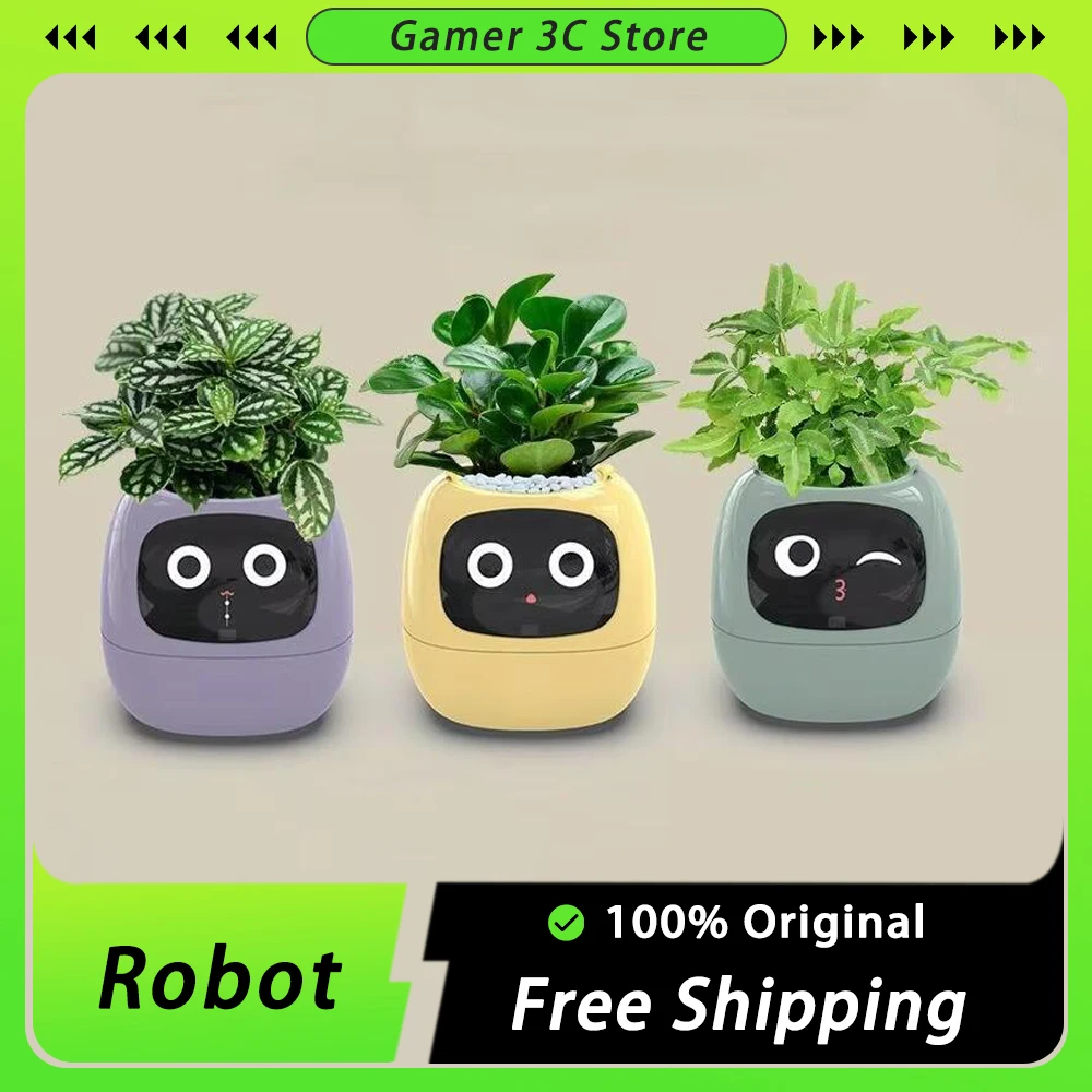 Tuya IVY Smart Life Planter Robot Intelligent Plant Maintenance Robot AI Chips Rich Expression Interaction Companion Custom Gift