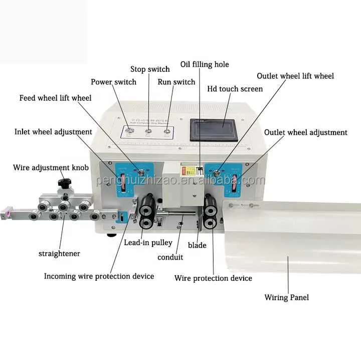 Long Stripping Length Automatic Cable Cutting Stripping Machine 8mm Wire Stripping Machine