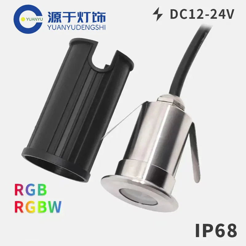 

12V 3W Led Swimming Pool Spot Outdoor Floor Terrace Garden Light RGB RGBW Recessed Waterproof IP68 Stair Step Soffit Deck Lamp