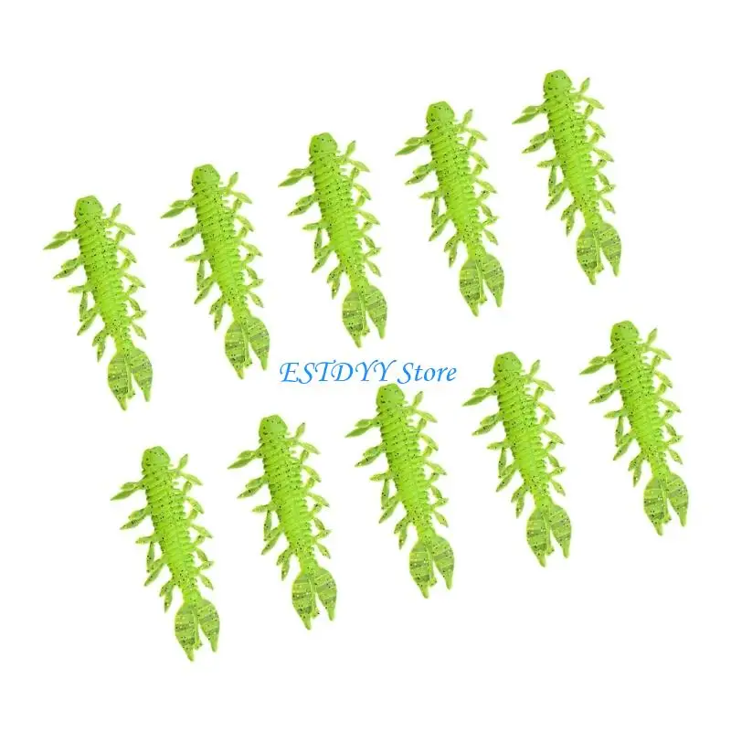 G6DE الطعوم الاصطناعية TPE تتميز طعوم الصيد بتصميم ذيل منحني يعزز الطفو لجذب الأسماك #5