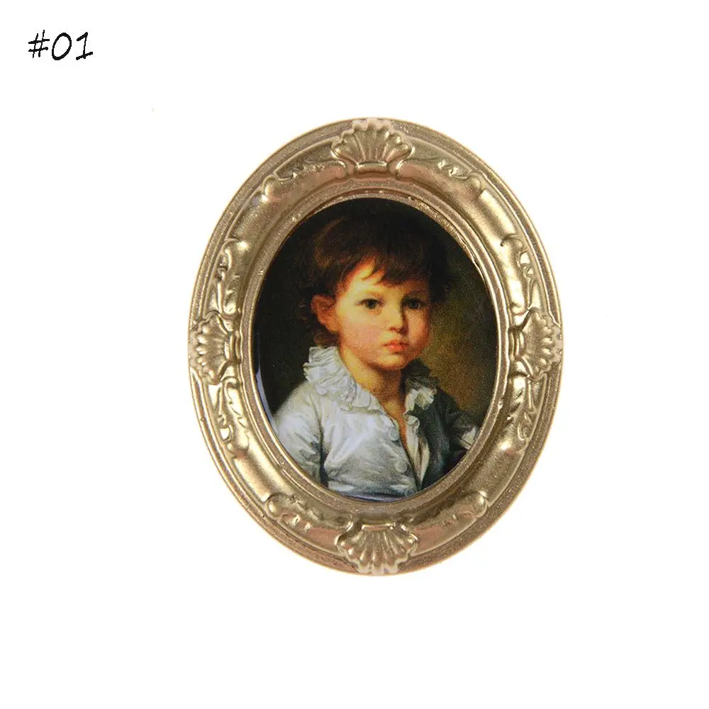 

New Kids Toy Cute Doll Accessories Mini Wall Painting 1:12 Dollhouse Decor Miniature Framed