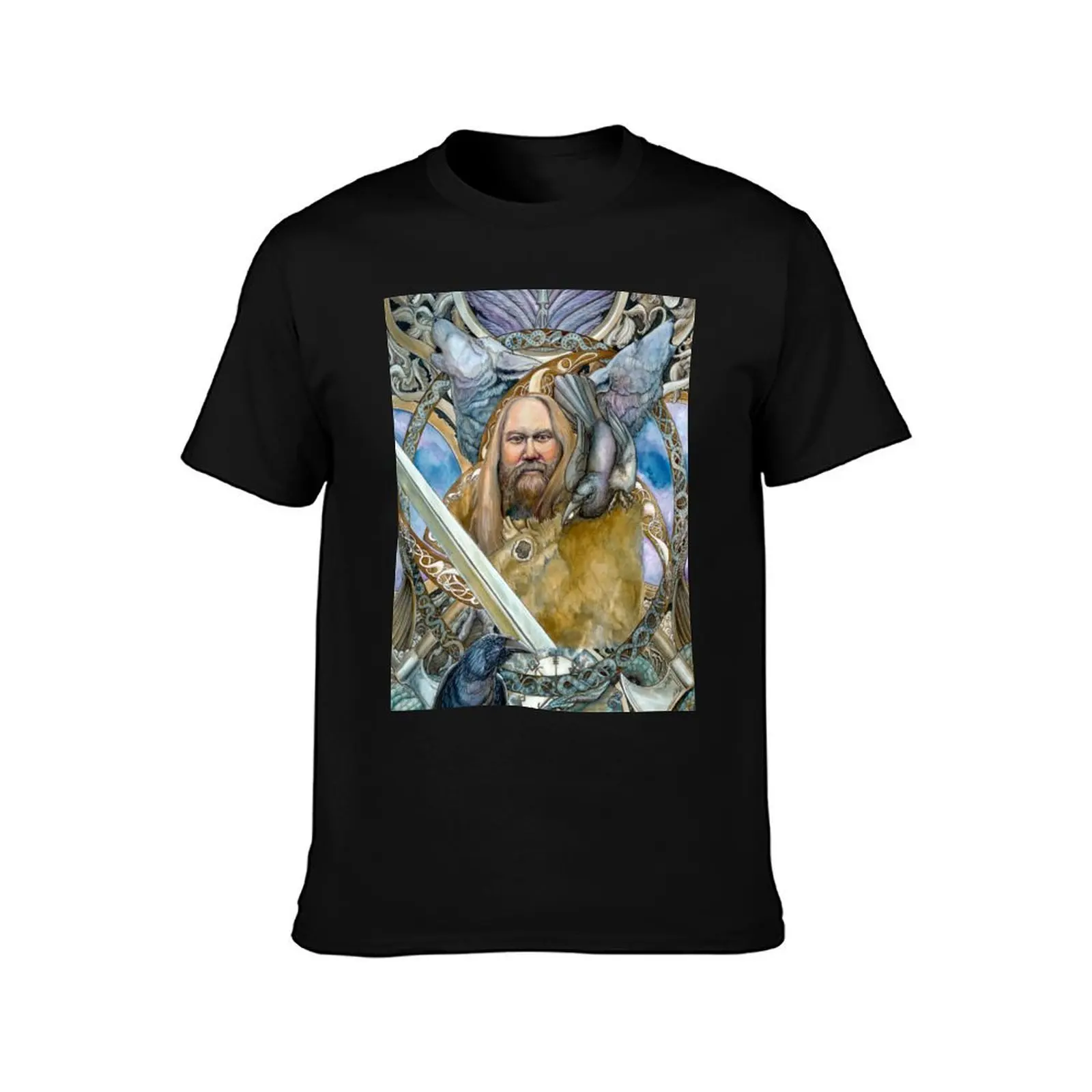 Viking Explorer T-Shirt Art Pattern Printed Casual Top T-Shirt