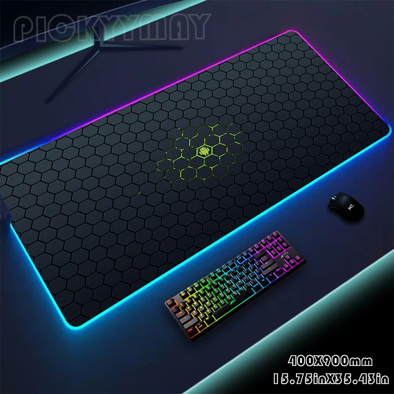 

Дизайнерский большой RGB коврик для мыши, коврик для мыши, игровой Настольный коврик, светящиеся коврики для клавиатуры, Настольный Коврик Для Мыши для ПК, коврики для мыши